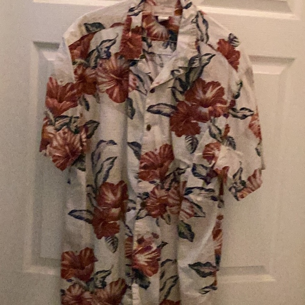 🌴Tropical Men's Short Sleeve Tropical Print Shirt Large So Fun To Wear 🌴